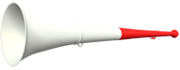 original my vuvuzela, 2-teilig, rot | wei