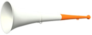 original my vuvuzela, 2-teilig, orange | wei