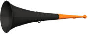 Vuvuzela 61cm orange-schwarz
