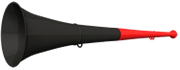 Vuvuzela 61cm rot-schwarz