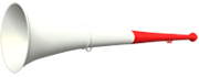 Vuvuzela 61cm rot-weiss