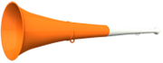 Vuvuzela 61cm weiss-orange